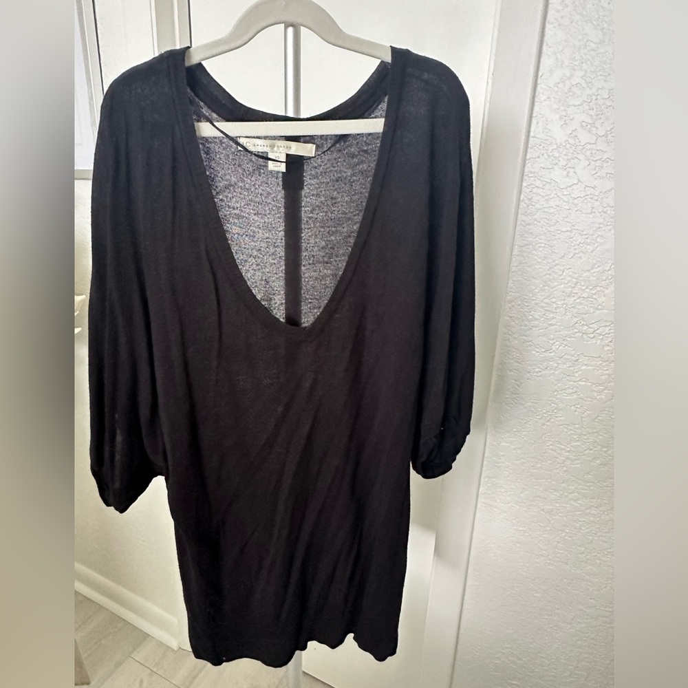 LC Lauren Conrad Black Oversized Tunic Size Xs